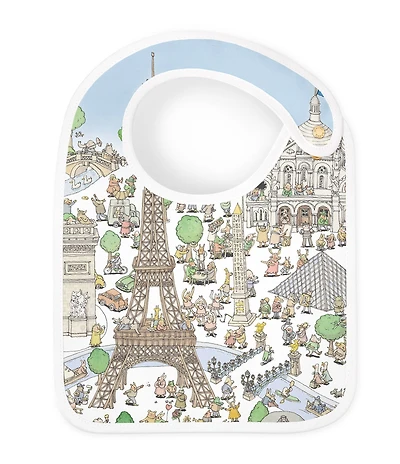 Atelier Choux Paris Organic Cotton Paris Reversible Satin Bib