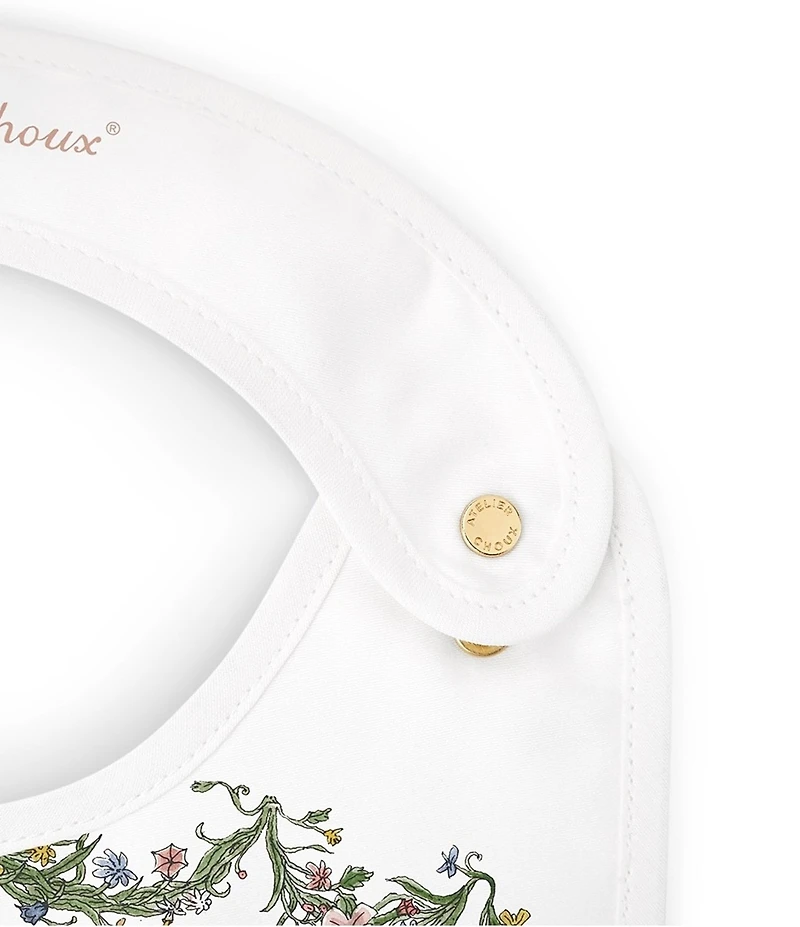 Atelier Choux Paris Organic Cotton Tapestry Reversible Satin Bib