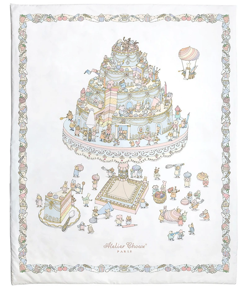 Atelier Choux Paris Reversible Chateau Choux™ Le Gateau Quilt Blanket