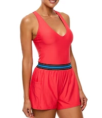 Athena Good Karma Cross Back Swim Romper