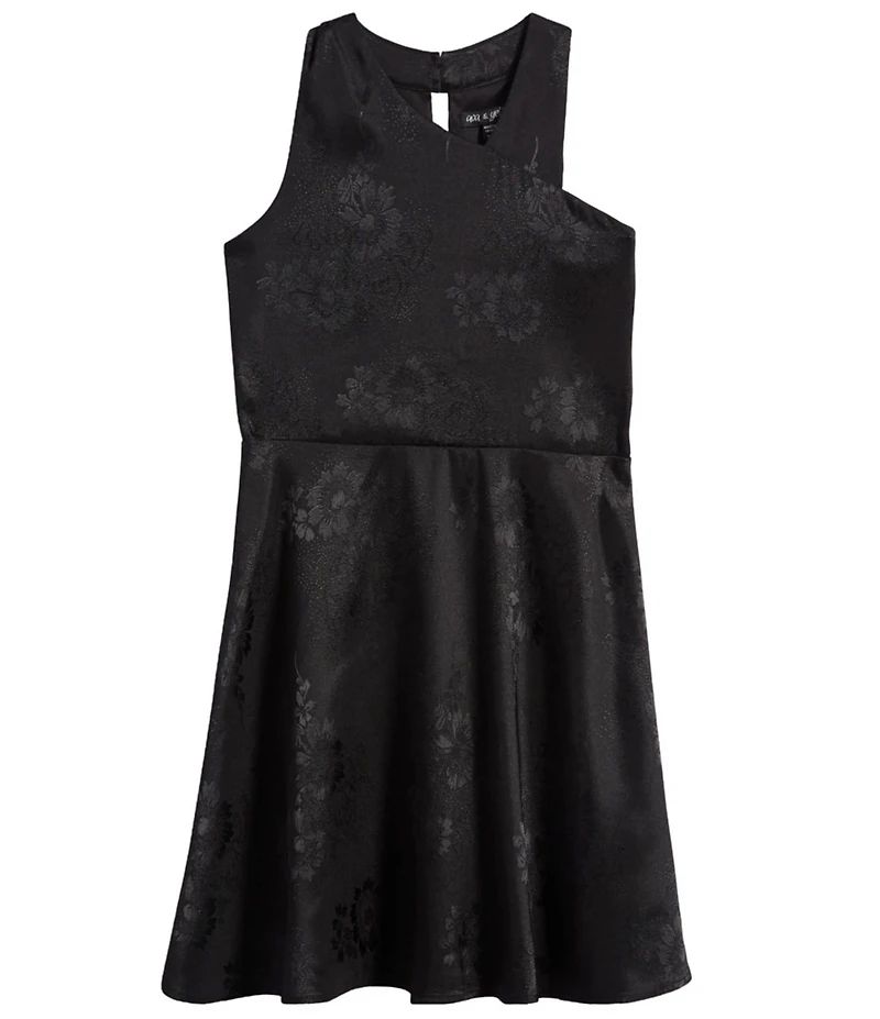 Ava & Yelly Big Girls Embossed Satin A-line Dress