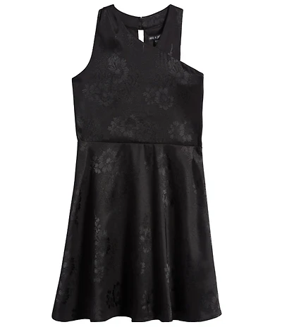 Ava & Yelly Big Girls Embossed Satin A-line Dress