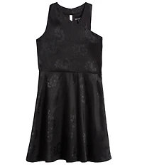 Ava & Yelly Big Girls Embossed Satin A-line Dress