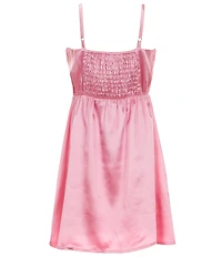 Ava & Yelly Big Girls Sleeveless Asymmetrical-Skirted Satin Dress
