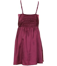 Ava & Yelly Big Girls Sleeveless Asymmetrical-Skirted Satin Dress