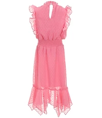 Ava & Yelly Big Girls Sleeveless Clip Dot Hankey Maxi Dress