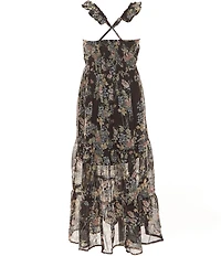 Ava & Yelly Big Girls Sleeveless Floral-Printed Long Dress
