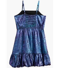 Ava & Yelly Big Girls Shimmer Bubble Hem Party Dress