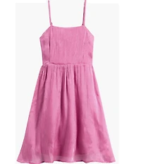 Ava & Yelly Big Girls Shimmer Crinkle Sleeveless Bow Back Dress