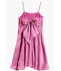Ava & Yelly Big Girls Shimmer Crinkle Sleeveless Bow Back Dress