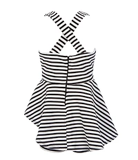 Ava & Yelly Big Girls Stripe Ribbed Knit Sleeveless Romper