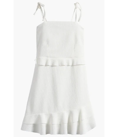 Ava & Yelly Big Girls Textured Knit Tie Sleeve Ruffle Hem Dress