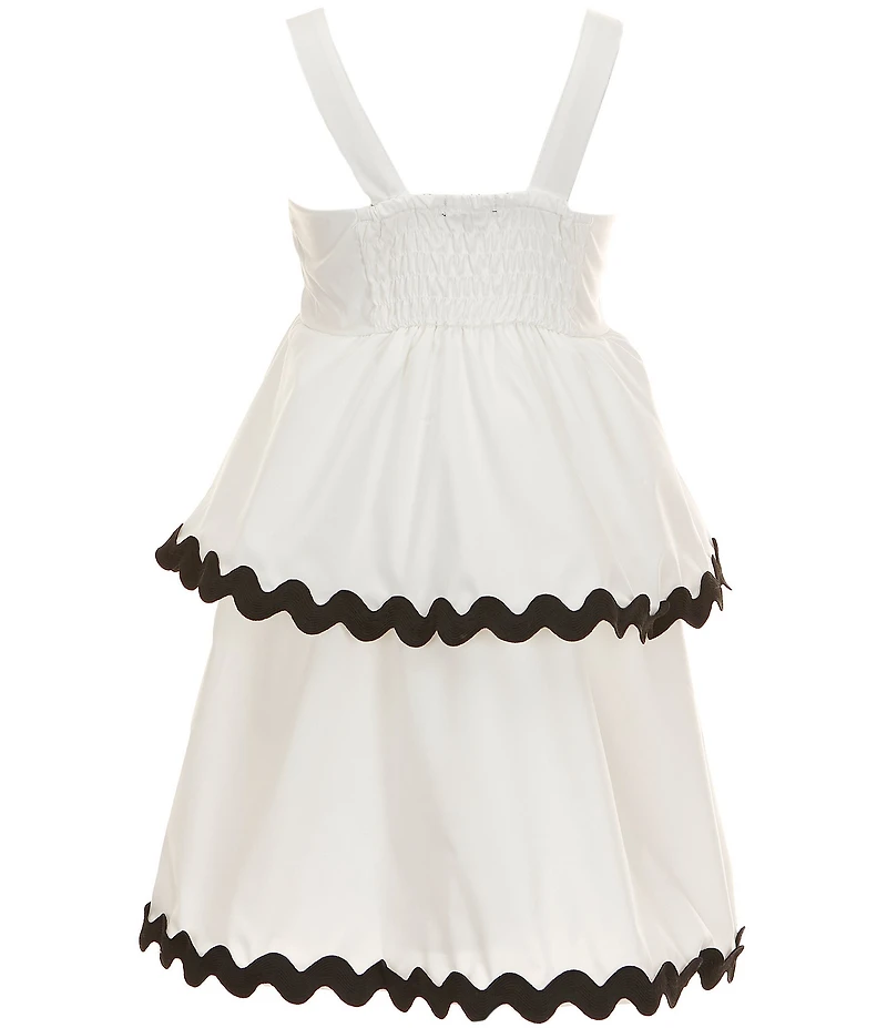 Ava & Yelly Big Girls Sleeveless Ric Rac Ruffle Dress