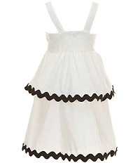 Ava & Yelly Big Girls Sleeveless Ric Rac Ruffle Dress