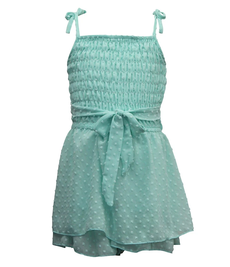 Ava & Yelly Little Girls Sleeveless Clip-Dot Romper