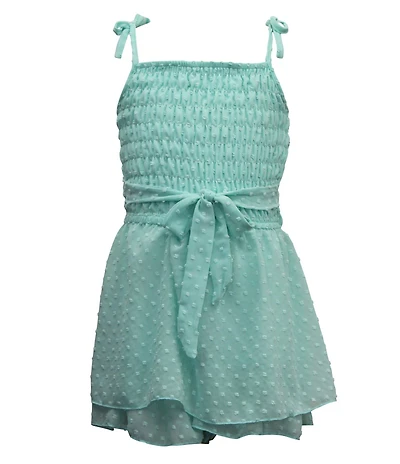 Ava & Yelly Little Girls Sleeveless Clip-Dot Romper