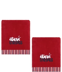 Avanti Linens All-American Collection 2-Pack Stars & Stripes Hand Towel Set