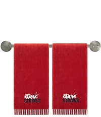 Avanti Linens All-American Collection 2-Pack Stars & Stripes Hand Towel Set