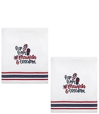 Avanti Linens Americana Flip Flop Flag Collection 2-Pack Hand Towel Set