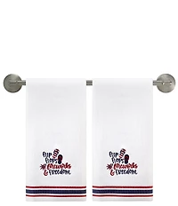 Avanti Linens Americana Flip Flop Flag Collection 2-Pack Hand Towel Set