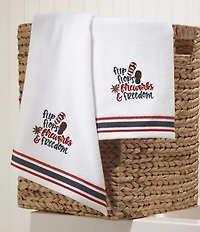 Avanti Linens Americana Flip Flop Flag Collection 2-Pack Hand Towel Set