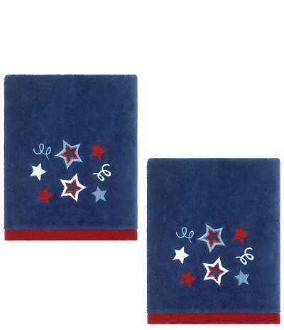 Avanti Linens Americana Stars Collection 2-Pack Hand Towel Set