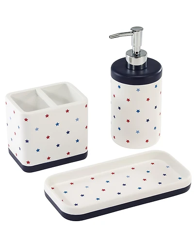 Avanti Linens Americana Stars Collection 3-Piece Bath Accessory Vanity Set