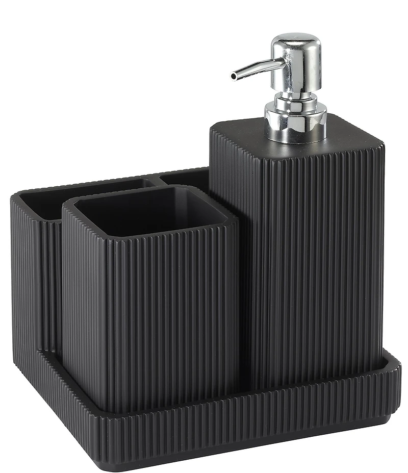 Avanti Linens Chelsea Ribbed 3-Piece Bath Accessory Set