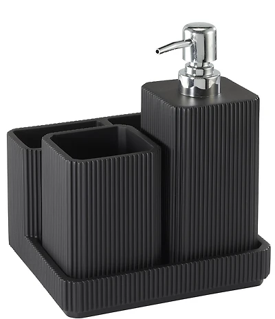 Avanti Linens Chelsea Ribbed 3-Piece Bath Accessory Set