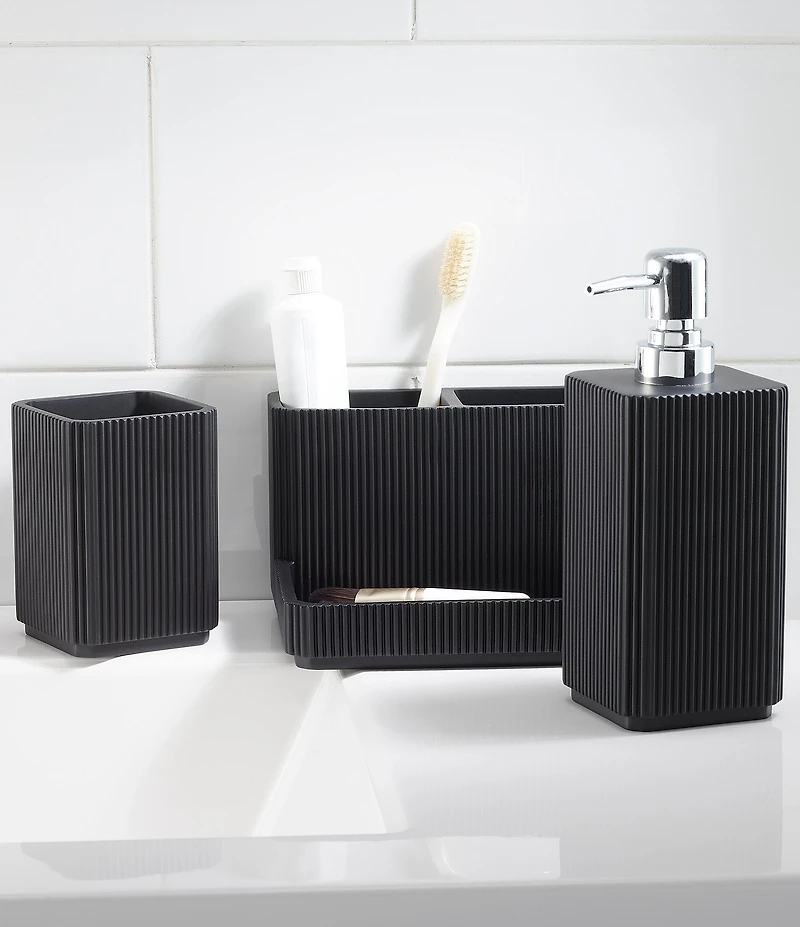Avanti Linens Chelsea Ribbed 3-Piece Bath Accessory Set