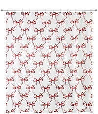 Avanti Linens Christmas Bows Shower Curtain and Hook Set