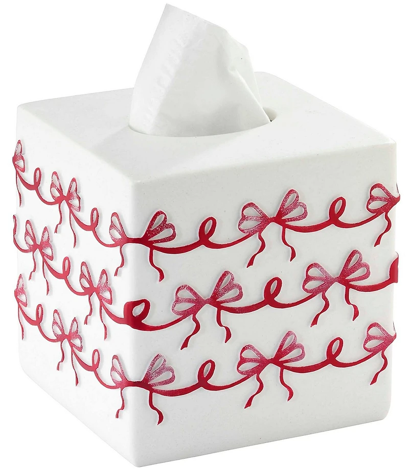 Avanti Linens Christmas Bows Tissue Box Cover
