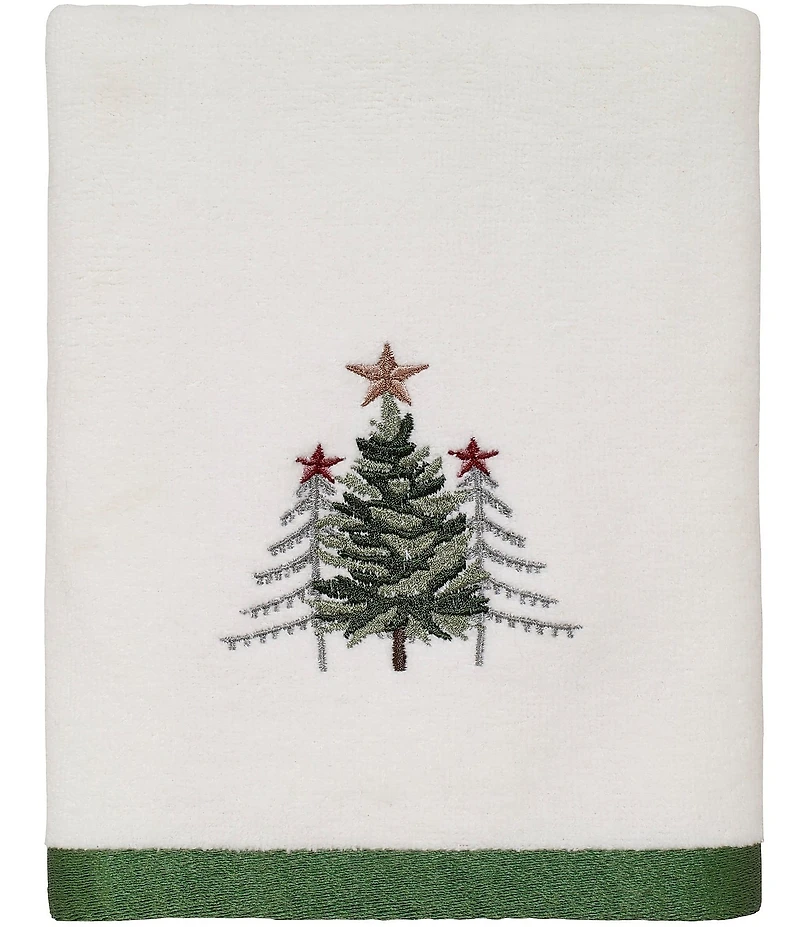 Avanti Linens Christmas Tree Embroidered Bath Towels