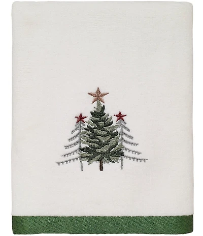 Avanti Linens Christmas Tree Embroidered Bath Towels