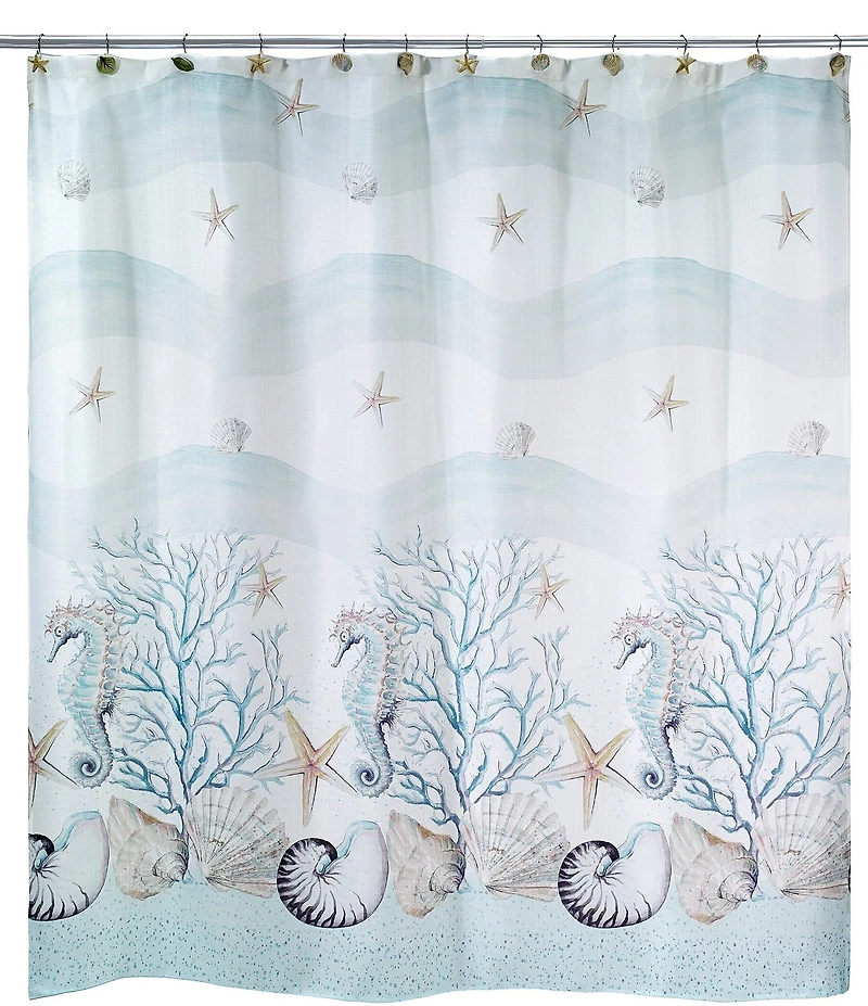 Avanti Linens Coastal Terrazzo Shower Curtain