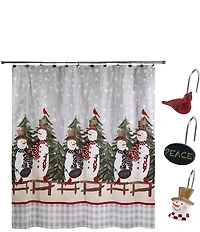 Avanti Linens Country Friends Collection 13-Piece Shower Curtain And Hook Set