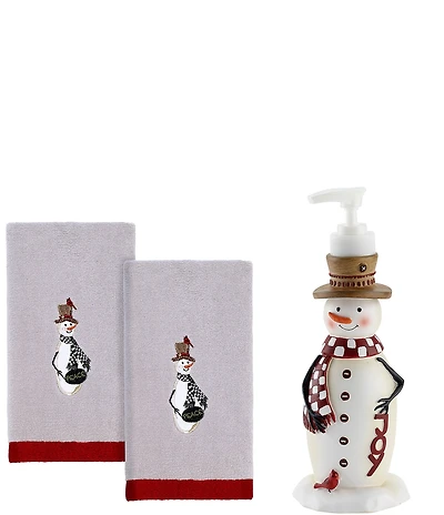 Avanti Linens Country Friends Collection Lotion/Soap/Sanitizer Pump Dispenser And 2-Piece Fingertip Towel Set