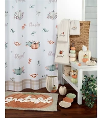 Avanti Linens Grateful Patch Collection 13-Piece Shower Curtain And Shower Hook Set