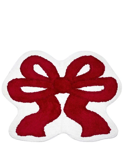 Avanti Linens Holiday Collection Christmas Bows Decorative Bath Rug