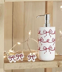 Avanti Linens Holiday Collection Christmas Bows Lotion/ Soap/ Sanitizer Dispenser