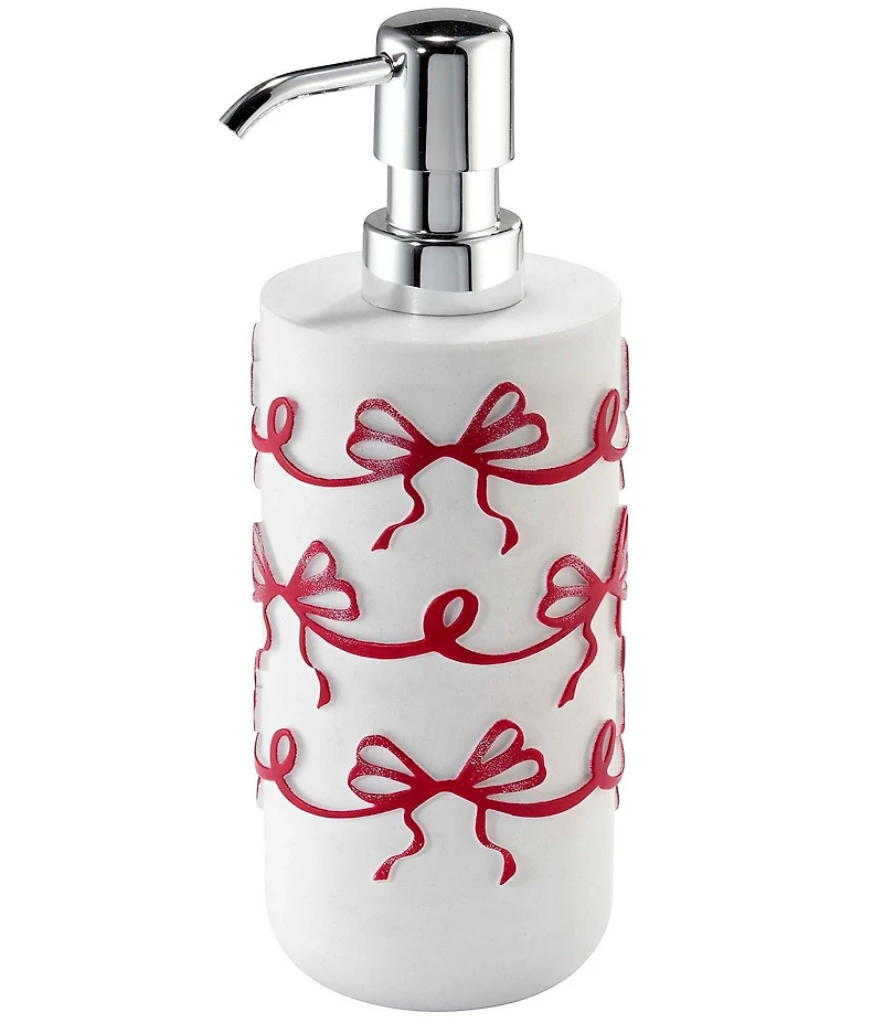 Avanti Linens Holiday Collection Christmas Bows Lotion/ Soap/ Sanitizer Dispenser