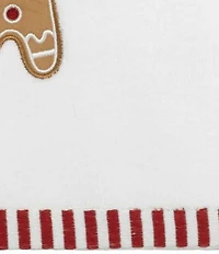 Avanti Linens Holiday Collection Gingerbread Man Decorative Embroidered Bath Towel Set