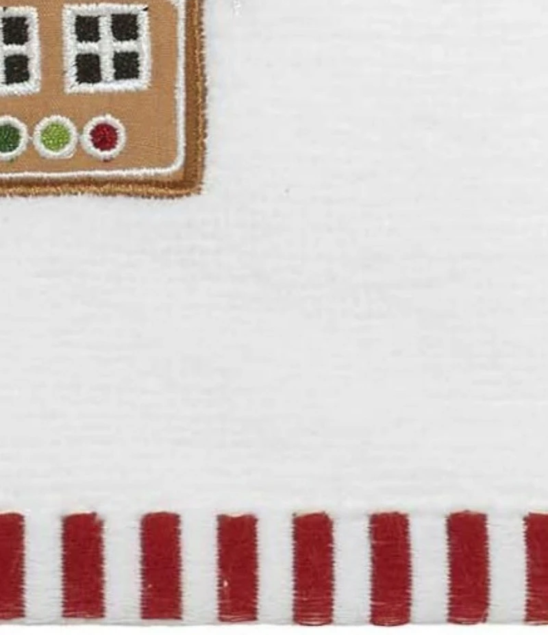 Avanti Linens Holiday Collection Gingerbread Man Decorative Embroidered Bath Towel Set