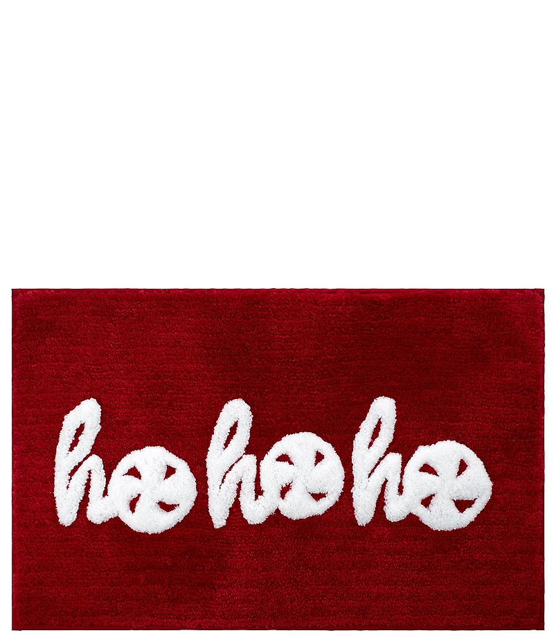 Avanti Linens Holiday Collection Ho Ho Ho Peppermint 2-Piece Rug Set