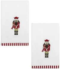 Avanti Linens Holiday Collection Peppermint Nutcracker Decorative Embroidered Bath Towel Set