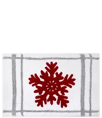 Avanti Linens Holiday Collection Snowflakes 2-Piece Rug Set
