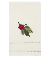 Avanti Linens Holiday Collection Tossed Trees Embroidered Bath Towels