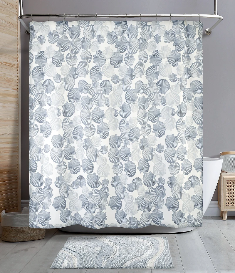 Avanti Linens Palmera Palms Print Decorative Shower Curtain