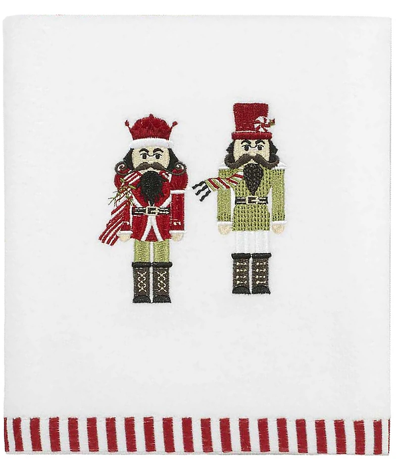 Avanti Linens Peppermint Nutcracker Embroidered Bath Towel Set