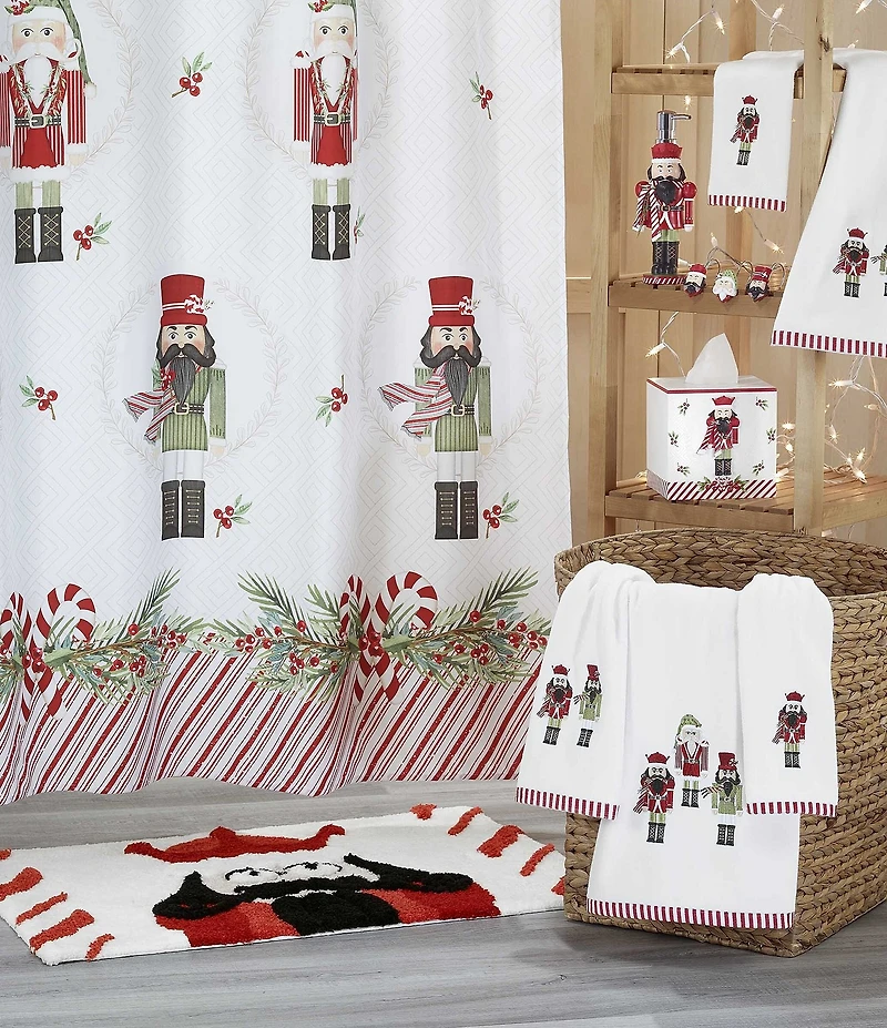 Avanti Linens Peppermint Nutcracker Shower Curtain